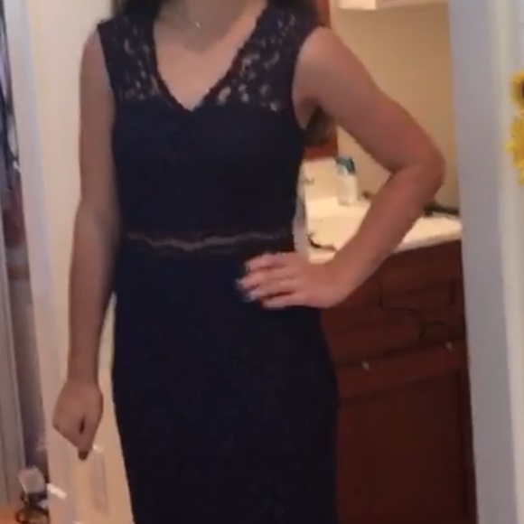 Navy Blue Prom Dress - Picture 2 of 5